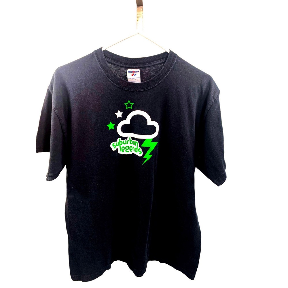 Rare Vtg Ska Band Suburban Legends Shirt Cloud Black Size Large Rock Punk 90s